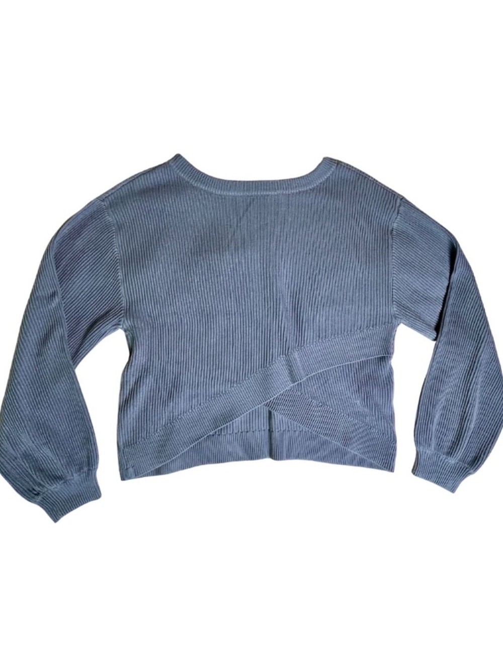 Women's Lululemon Reversible Crossover Sweater Jumper in Chambray Blue Gray